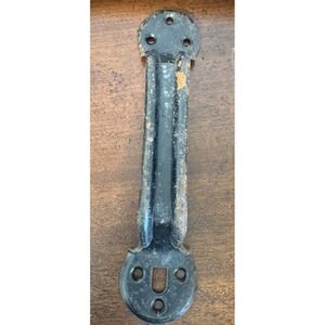 11" Antique / Vintage Steel Iron Barn Door Handles Pulls Black - Parts Only